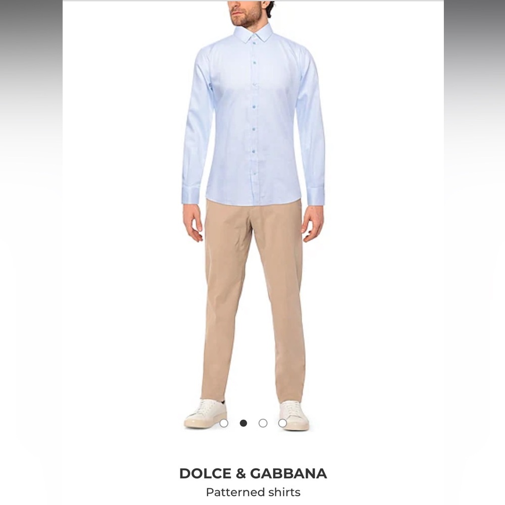 Dolce & Gabana sky blue men dress shirt.